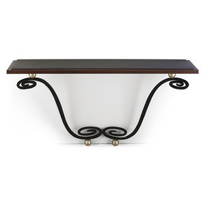 traditional sideboard table / mahogany / wrought steel / rectangular