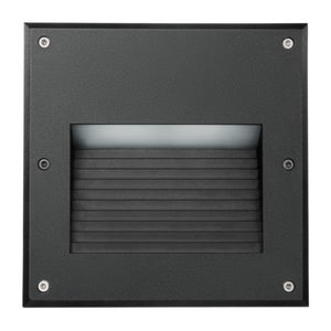 recessed wall light fixture / LED / square / outdoor