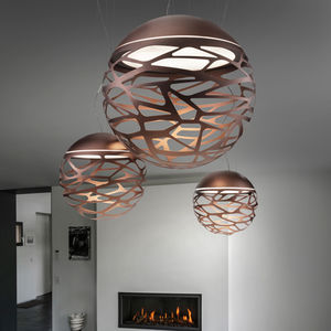 pendant lamp / original design / glass / metal