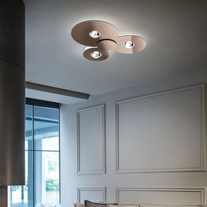 contemporary ceiling light / round / metal / Plexiglas®