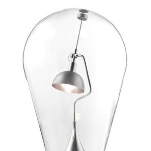 table lamp / original design / blown glass / metal