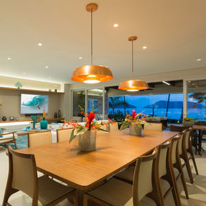 pendant lamp / contemporary / copper / halogen