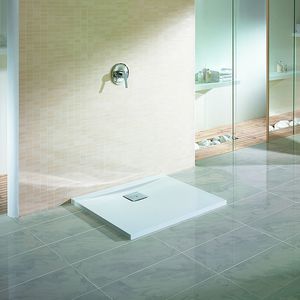 rectangular shower base / acrylic / extra-flat / non-slip