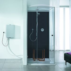 steam shower cubicle / glass / acrylic / angle