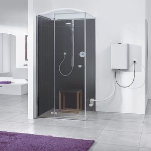 steam shower cubicle / glass / acrylic / angle