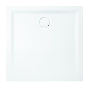 square shower base / stone resin / extra-flat / barrier-free
