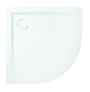 corner shower base / stone resin / extra-flat / barrier-free