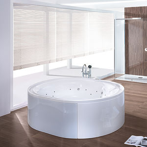 freestanding bathtub / oval / acrylic / glass