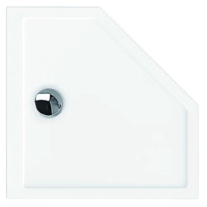 corner shower base / acrylic / extra-flat / barrier-free