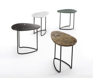 contemporary side table / marble