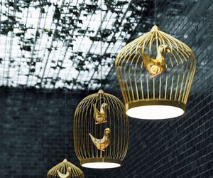 pendant lamp / original design / metal / polycarbonate