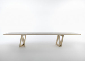 contemporary table / ash / rectangular