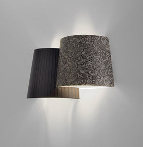 contemporary wall light / fabric / metal / incandescent