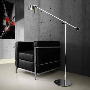 floor-standing lamp / contemporary / metal / halogen