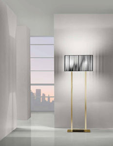 floor-standing lamp / contemporary / silk / metal
