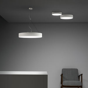 pendant lamp / contemporary / steel / white
