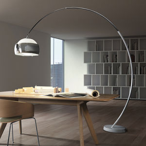 floor-standing lamp / contemporary / steel / methacrylate