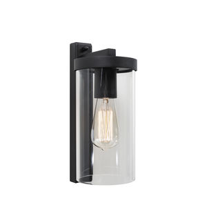 contemporary wall light / outdoor / stainless steel / glass