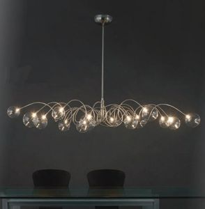 pendant lamp / contemporary / glass / stainless steel