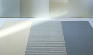 contemporary rug / striped / wool / rectangular