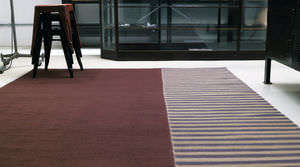 contemporary rug / wool / striped / handmade