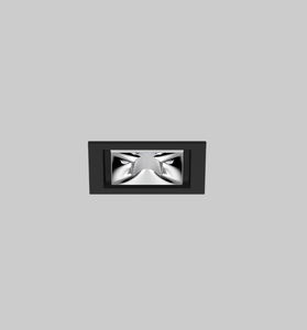 recessed downlight / LED / square / cast aluminum