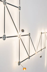 contemporary wall light / stainless steel / anodized aluminum / LED
