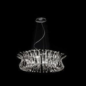 contemporary chandelier / glass