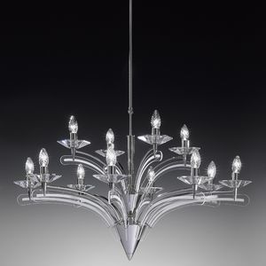 contemporary chandelier / crystal