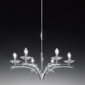 contemporary chandelier / crystal