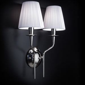 contemporary wall light / glass / metal / fluorescent