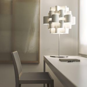 table lamp / contemporary / painted metal / fabric