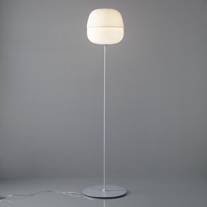 floor-standing lamp / contemporary / aluminum / blown glass