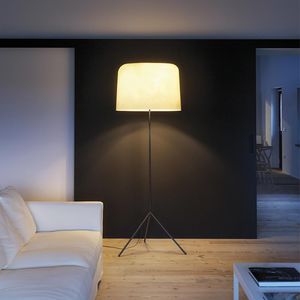floor-standing lamp / contemporary / painted metal / fiberglass
