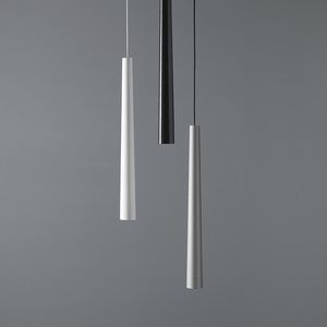 pendant lamp / original design / fiberglass / white