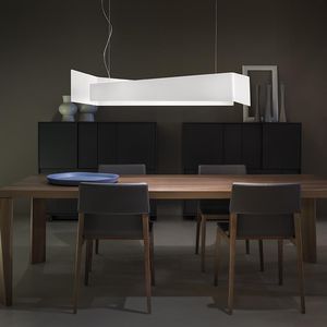 pendant lamp / contemporary / painted metal / methacrylate
