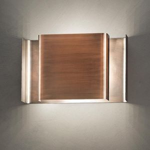 contemporary wall light / painted metal / wooden / LED
