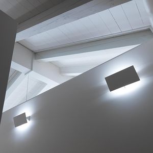 contemporary wall light / nickel / painted metal / LED