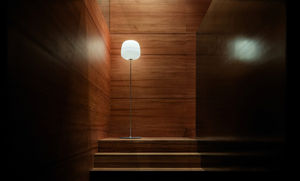 floor-standing lamp / contemporary / glass / blown glass