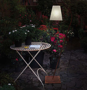 floor-standing lamp / contemporary / fabric / fiberglass