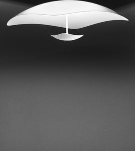 contemporary ceiling light / metal / LED / golden