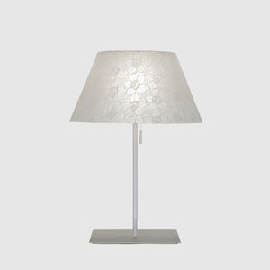 table lamp / contemporary / borosilicate glass / fabric