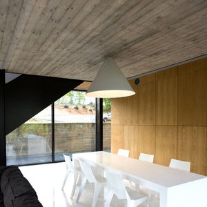 contemporary ceiling light / round / polyester / fluorescent
