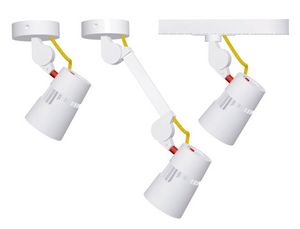 LED track light / round / metal / commercial