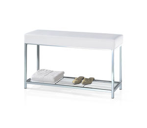 locker room bench / contemporary / chromed metal / double-sided