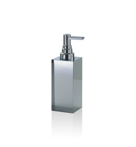wall-mounted soap dispenser / chrome-plated brass / manual
