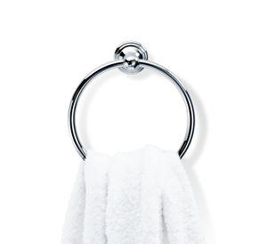 towel ring / wall-mounted / chrome-plated brass / gold-plated brass