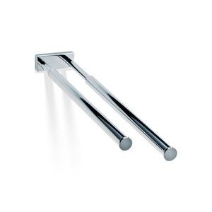 2-bar towel rack / wall-mounted / chrome-plated brass