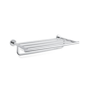 wall-mounted shelf / contemporary / chrome-plated brass / bathroom