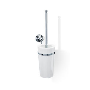 chrome-plated brass toilet brush / gold-plated brass / wall-mounted
